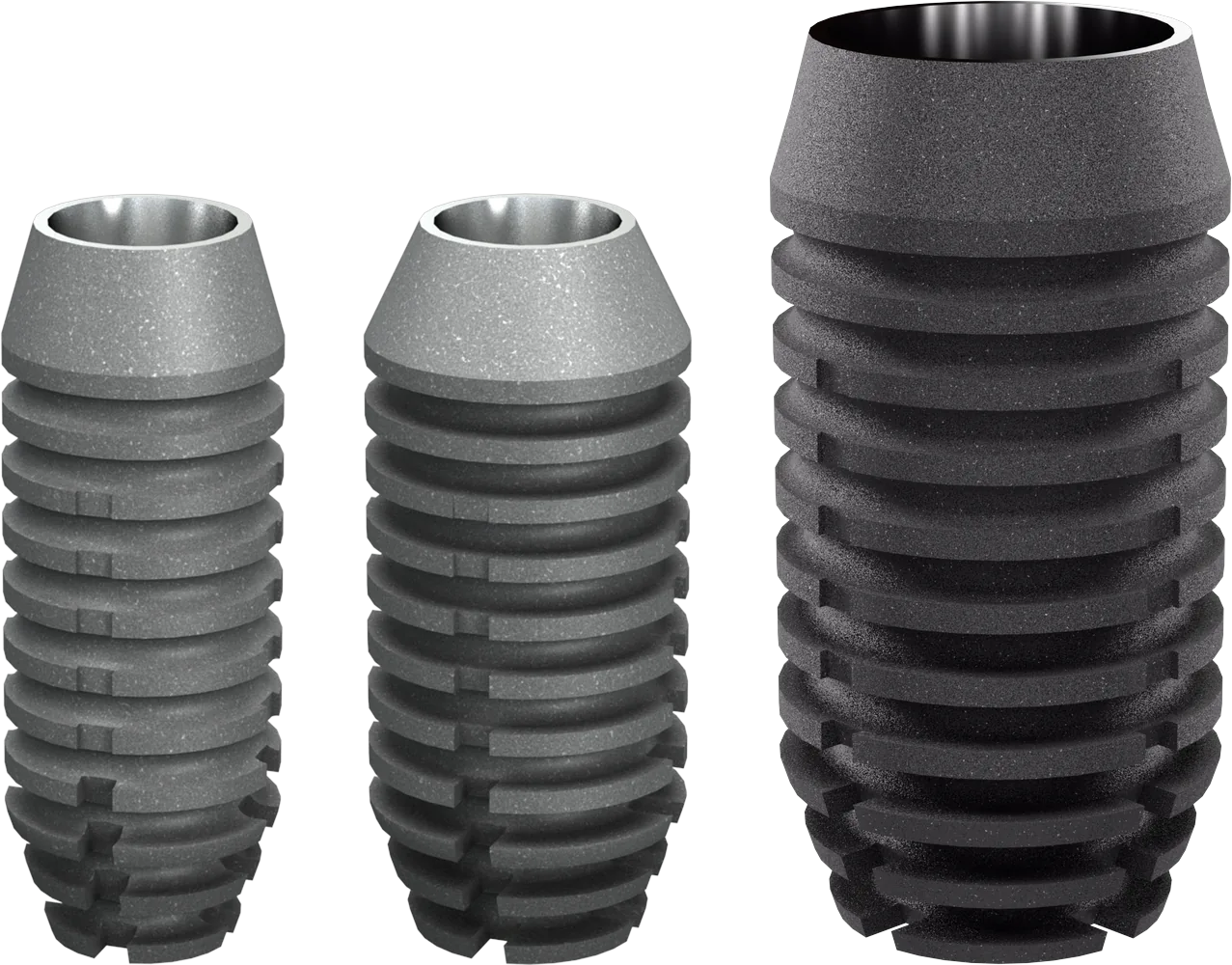 i-System implants: Ø3.0 × 8, Ø3.5 × 8 and a 4 mm implant