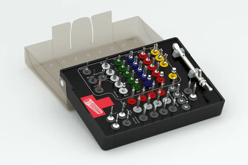 Implant Swiss surgical kit, opened
